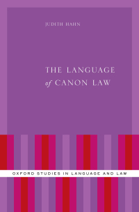 the language of canon law 1st edition judith hahn 0197674240, 9780197674246