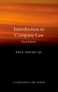 introduction to company law 3rd edition paul davies 0198854919, 9780198854913