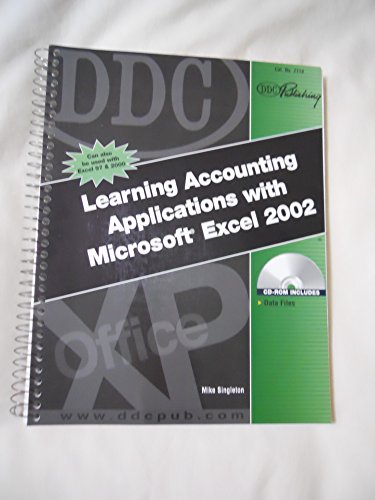 learning accounting applications with excel 2002 1st edition mike singleton 1585772836, 9781585772834