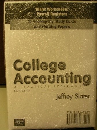 college accounting a practical approach 9th edition jeffrey slater 0131076957, 9780131076952