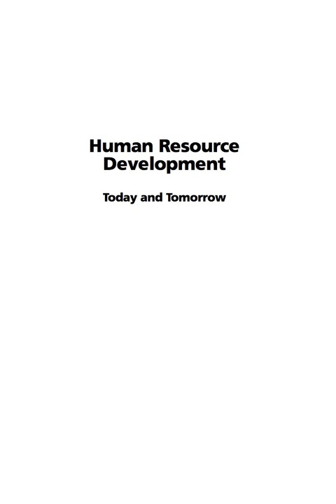 human resource development today and tomorrow 1st edition ronald r. sims 1607525674, 9781607525677