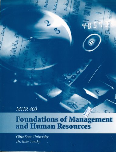 foundations of management and human resources 1st edition dr. judy tansky 0390329452, 9780390329455