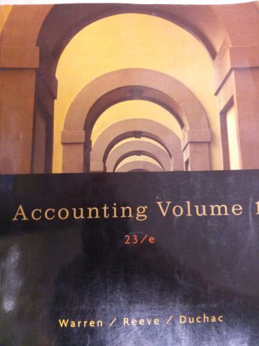 accounting volume 1 23rd edition reeve , warren , duchac 1111002983, 9781111002985