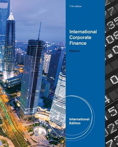 international corporate finance 11th edition jeff madura 0538482974, 9780538482974