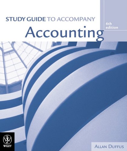study guide to accompany accounting 6th edition allan duffus 0470806877, 9780470806876