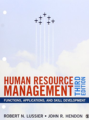 human resource management functions applications and skill development 3rd edition robert n. lussier, john r.