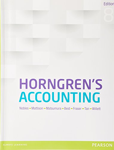horngrens accounting 8th edition tracie l. nobles 148868801x, 9781488688010
