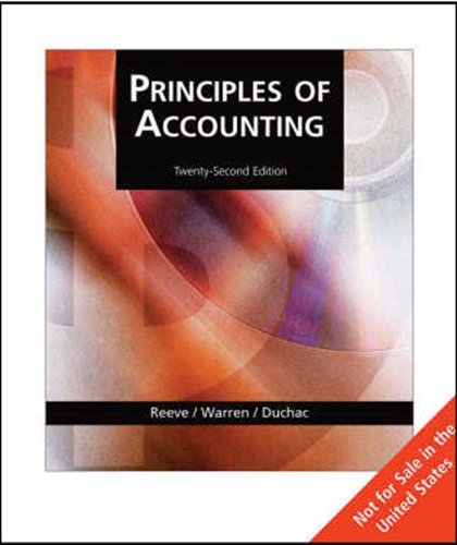 principles of accounting 22nd edition reeve , warren , duchac 0324366000, 9780324366006