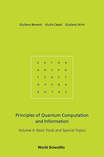 principles of quantum computation and information volume ii basic tools and special topics 1st edition