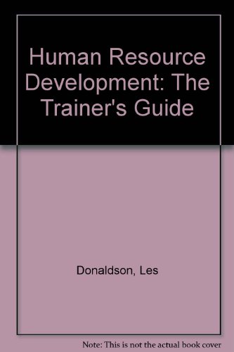 human resource development the new trainers guide 1st edition les donaldson 0201030810, 9780201030815