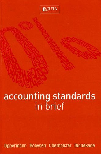 accounting standards in brief 1st edition binnekade, booysen, oberholster, oppermann
