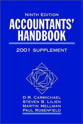 accountants handbook 2001 supplement 9th edition d. r. carmichael, steven b. lilien , martin mellman