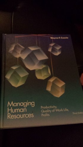 managing human resources productivity quality of work life profits 3rd edition wayne f. cascio 0070109966,