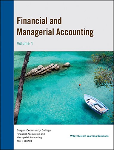 financial and managerial accounting volume 1 1st edition kümmel weygandt kaesong 1119308399, 9781119308393