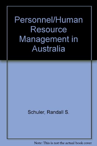 personnel human resource management in australia 3rd edition peter j. dowling , john p. smart randall s.