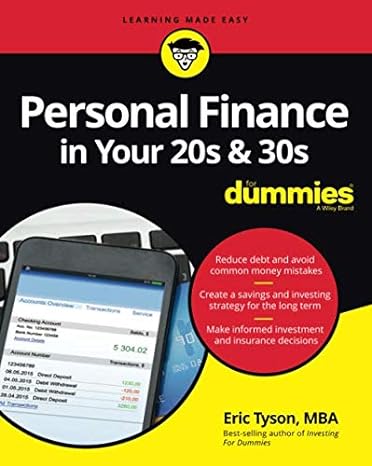 personal finance in your 20s and 30s for dummies 2nd edition eric tyson 9781119431411, 978-1119431411