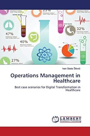 operations management in healthcare best case scenarios for digital transformation in healthcare 1st edition