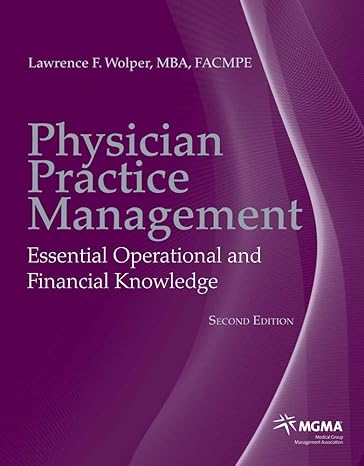physician practice management essential operational and financial knowledge 2nd edition lawrence f. wolper