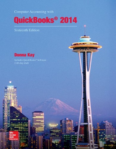 computer accounting with quickbooks 2014 16th edition donna kay 1259289141, 9781259289149