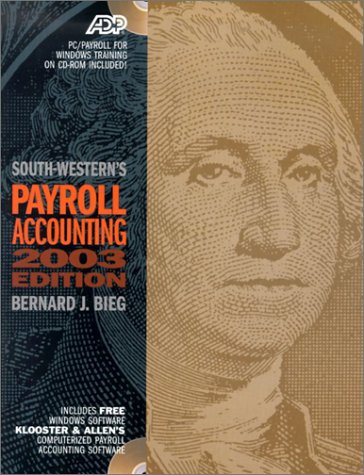 payroll accounting 2003 edition bernard bieg 0324118740, 9780324118742