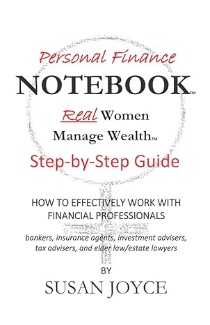personal finance notebook real women manage wealth step by step guide 1st edition susan joyce 1734323035,