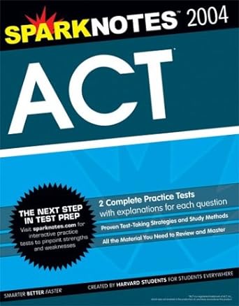 act 2004 edition 1st edition sparknotes 1586639609, 978-1586639600