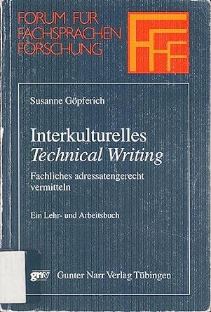 interkulturelles technical writing 1st edition  978-3823347606