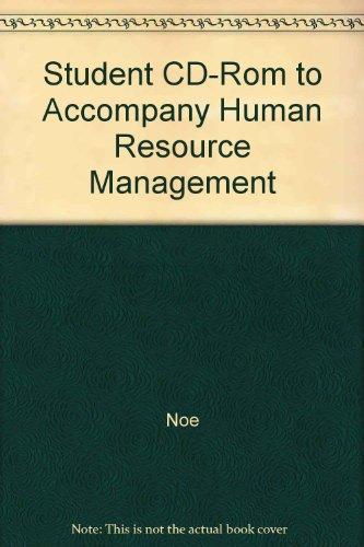 Student Cd Rom To Accompany Human Resource Management