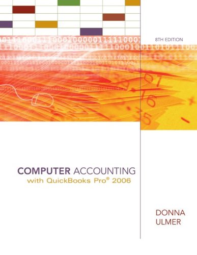 computer accounting with quickbooks pro 2006 8th edition donna ulmer 0073131148, 9780073131146