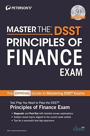 master the dsst principles of finance exam 1st edition peterson's 0768944694, 978-0768944693