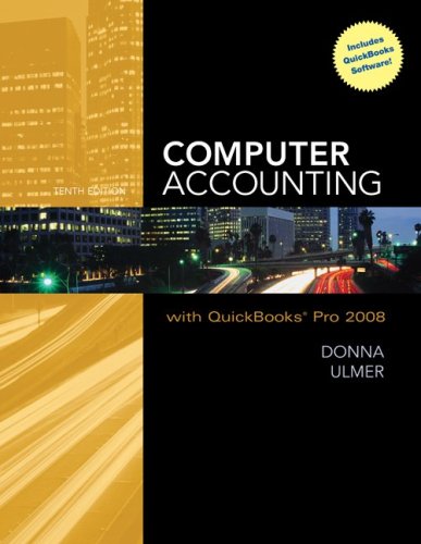computer accounting with quickbooks pro 2008 10th edition donna ulmer 0077262387, 9780077262389