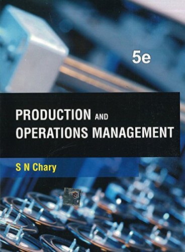 production and operations management 5th edition s n chary 1259005100, 9781259005107