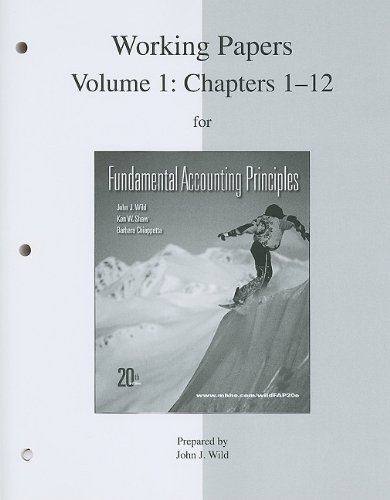 Fundamental Accounting Principles Working Papers Chapters 1-12
