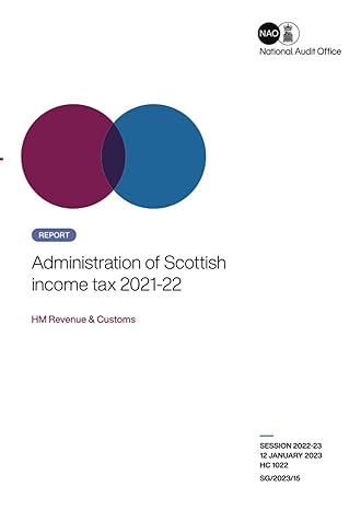 administration of scottish income tax 2021-22 1st edition national audit office 1786044455, 978-1786044457