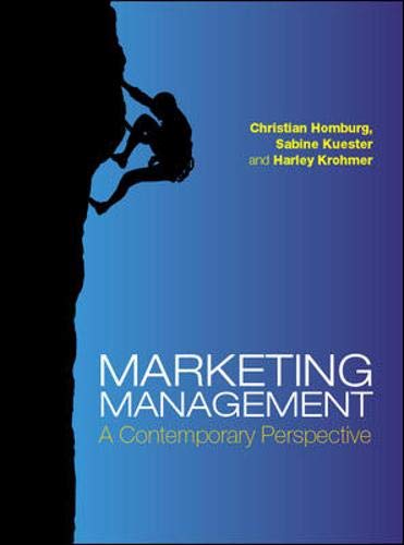 marketing management a contemporary perspective 1st edition christian homburg 0077117247, 9780077117245