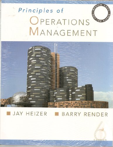 principles of operations management 6th edition jay heizer, barry render 0131858955, 9780131858954