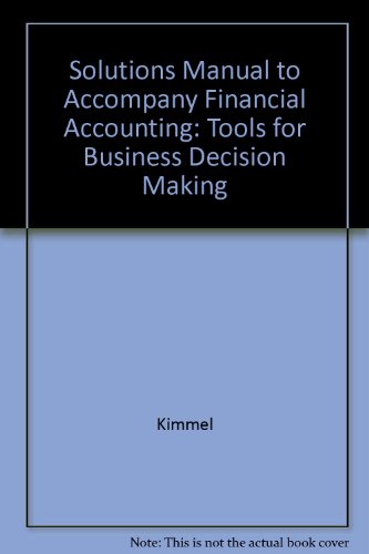 solutions manual to accompany financial accounting tools for business decision making 1st edition kimmel
