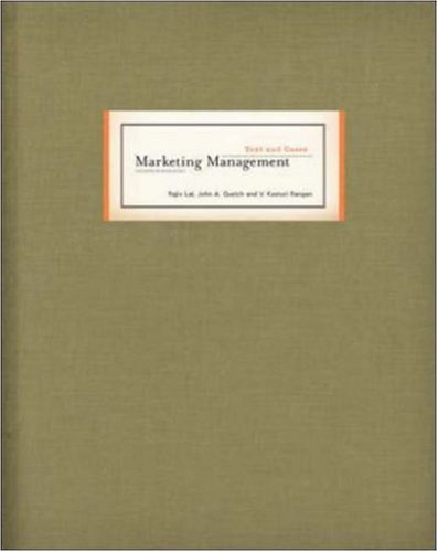 marketing management text and cases 1st edition rajiv lal , john quelch , v kasturi rangan 0072967625,