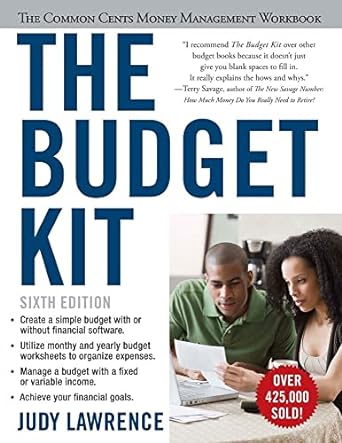 the budget kit the common cents money management workbook 6th edition judy lawrence 9781607148609