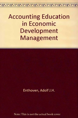 accounting education in economic development management 1st edition adolf jan henri enthoven 0444861955,