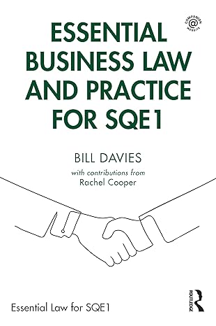 essential business law and practice for sqe1 1st edition bill davies, rachel cooper 1032267534, 978-1032267531