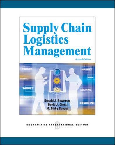 supply chain logistics management 2nd edition donald j. bowersox 0071254145, 9780071254144