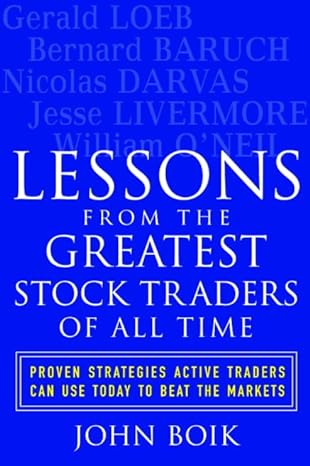 lessons from the greatest stock traders of all time 1st edition john boik 9780071437882, 978-0071437882