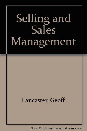 selling and sales management 3rd edition geoff lancaster 0273602950, 9780273602958