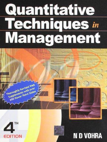 quantitative techniques in management 4th edition n d vohra 9351340155, 9789351340157