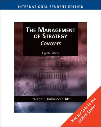 the management of strategy 1st edition michael a. hitt 0324581300, 9780324581300