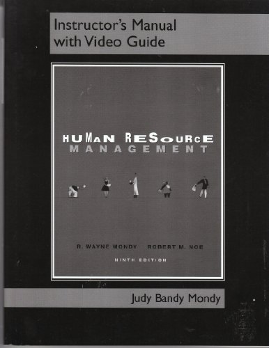 human resource management instructors manual with video guide 9th edition judy bandy mondy 0131447173,