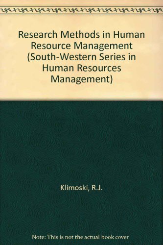 research methods in human resources management 1st edition neal w. schmitt, richard j. klimoski 0538802464,