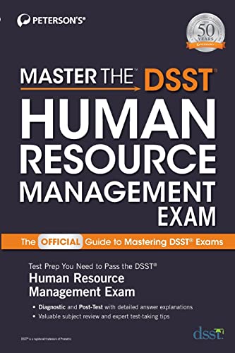 master the dsst human resource management exam 1st edition petersons 0768944562, 9780768944563