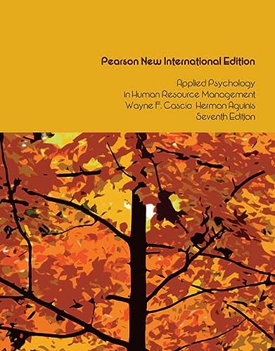 applied psychology in human resource management pearson new international edition 7th edition cascio, wayne